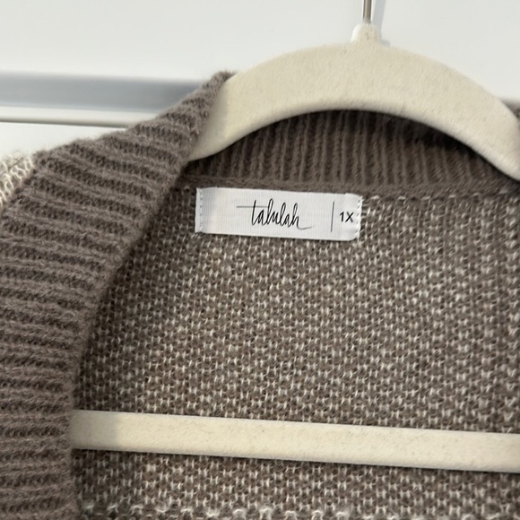 Cozy Checkered Cardigan Sweater. Worn once - Picture 3 of 4